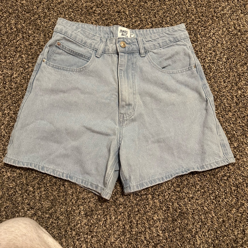 Princess Polly swalla shorts light blue